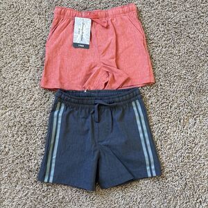 Tommy Bahama Kids Boy's 2 Pack Pull On Shorts Brick Size 3T Toddler NWT Red Navy